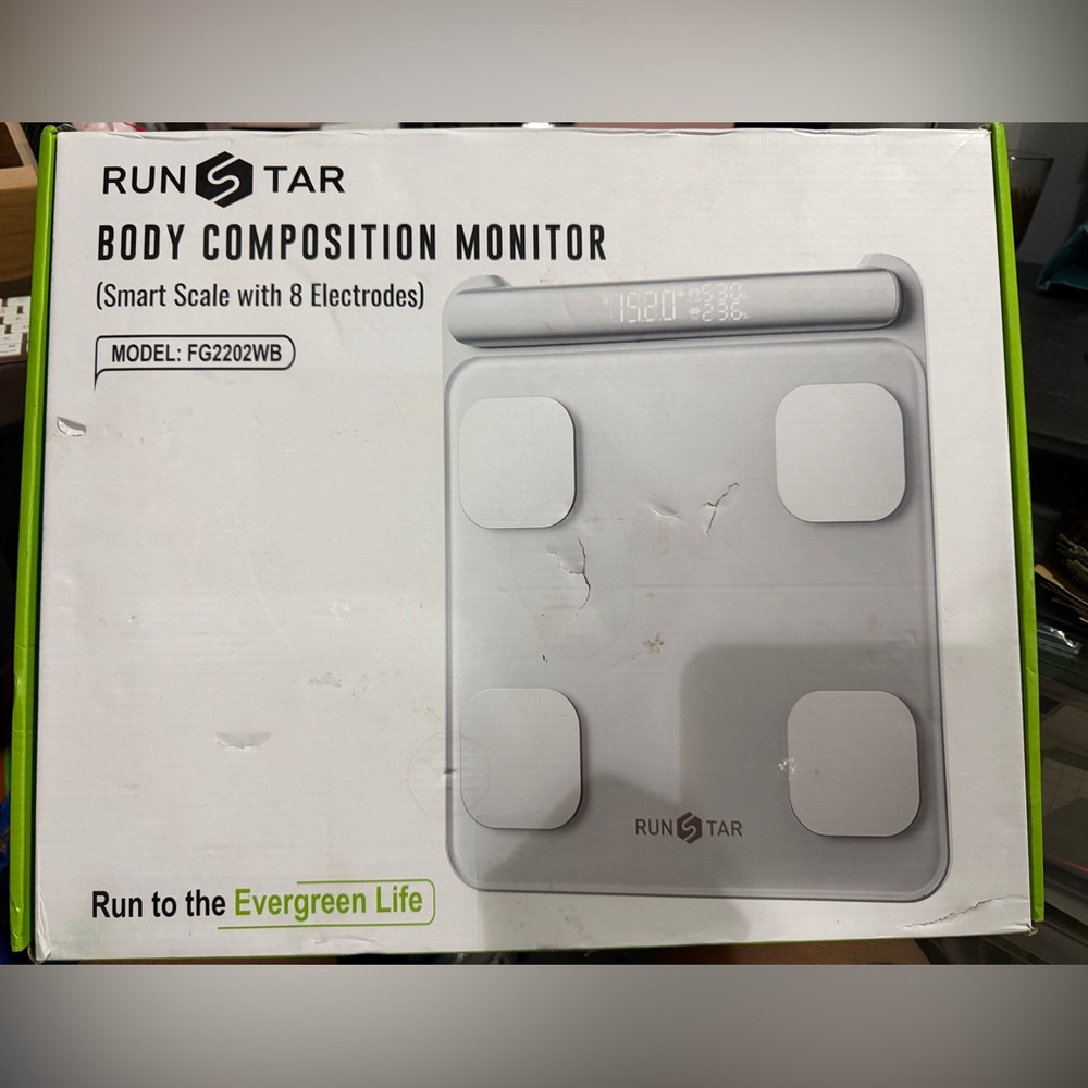 RunStar Smart Body Weight Fat Percentage F, 8-Electrode Digital Scale w/BMI